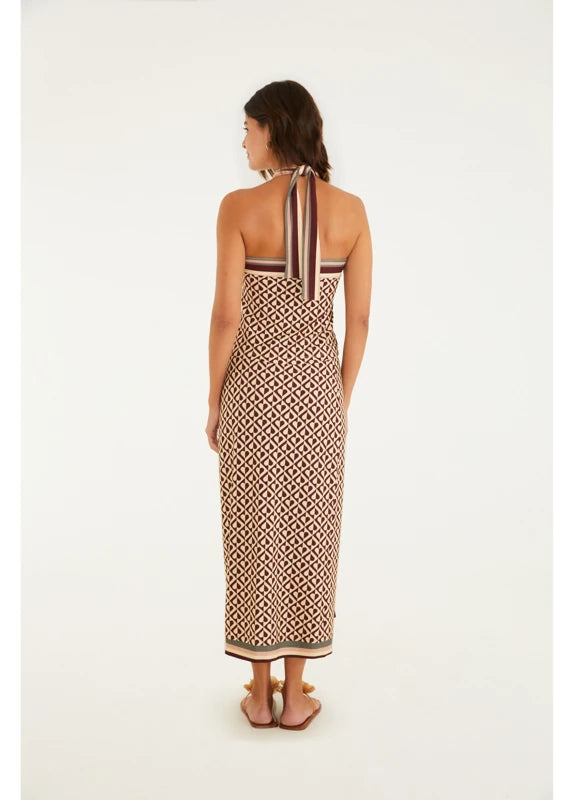 Saia Midi Estampada Amore