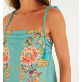 Vestido Curto Estampado Cascata Floral