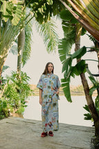 Saia Estampada Tropical Vintage