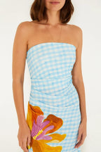 Vestido Sem Alça Estampado Floralice