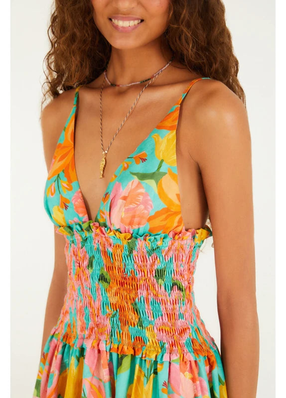 Vestido Longo Estampado Amor De Flor