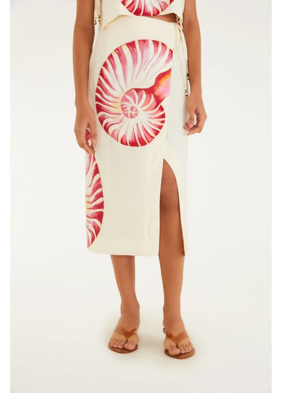 Saia Pareô Estampada Amonita