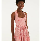 Vestido Curto Listra Palmas