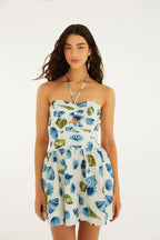 Vestido Curto Estampado Concha Litoral