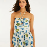 Vestido Curto Estampado Concha Litoral