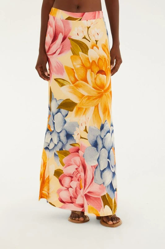 Saia Estampada Floral Rebeca