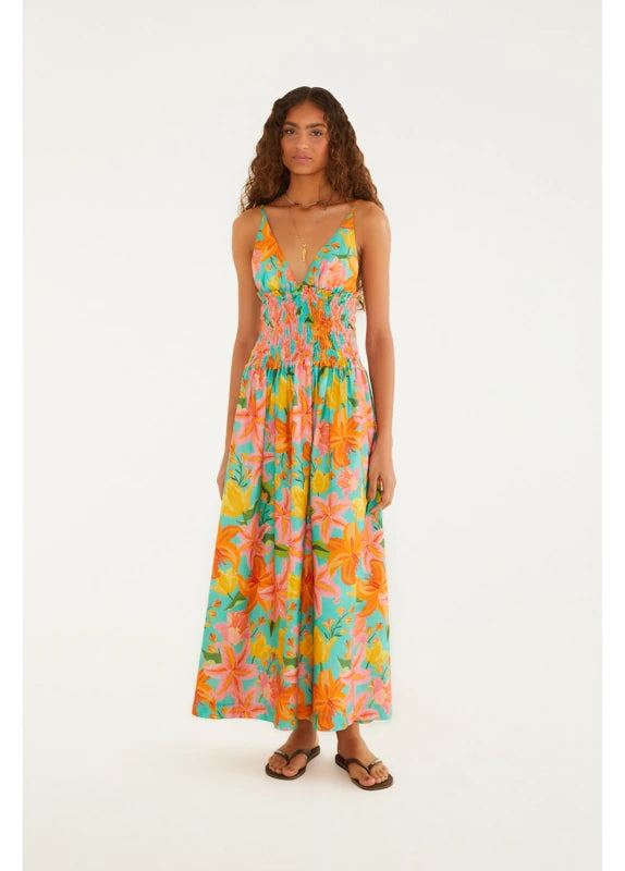 Vestido Longo Estampado Amor De Flor