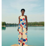 Macacão Pantalona Estampado Guarda Sol