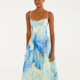 Vestido Cropped Estampado Vestida De Flor