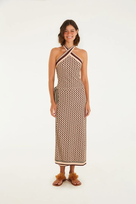 Saia Midi Estampada Amore