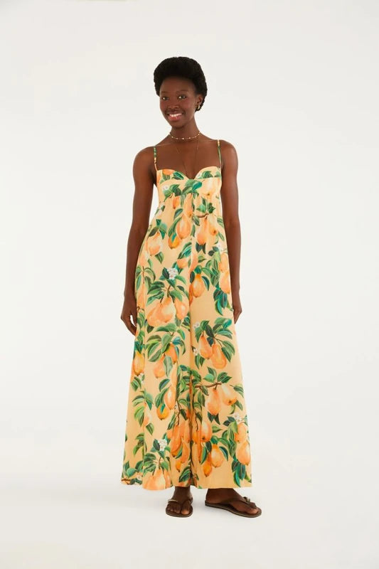 Macacão Estampado Pera Chic