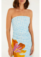 Vestido Sem Alça Estampado Floralice