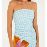 Vestido Sem Alça Estampado Floralice