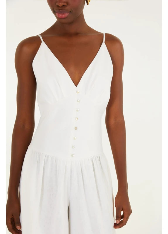 Macacão Botões Pantalona