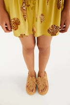 Sandália Rasteira Monstera Ráfia