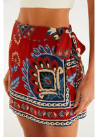 Saia Transpassada Estampada Lenço Náutico