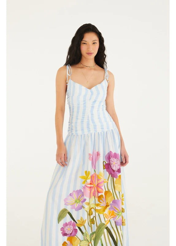 Vestido Longo Estampado Jardim Floralice