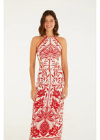 Vestido Midi Estampado Coqueiro De Flor