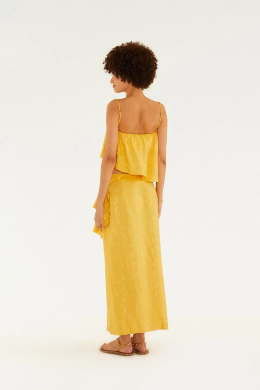 Saia Babado Jacquard