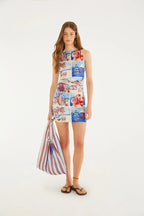 Vestido Curto Estampado Diário De Verão