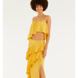 Saia Babado Jacquard