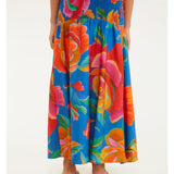 Saia Rosas Estampada Pintadas