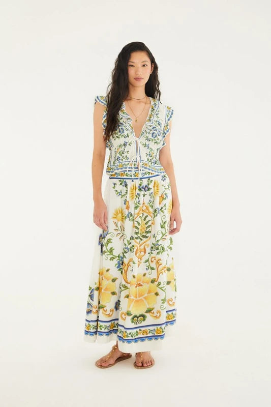 Saia Estampada Floral Emília