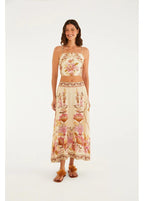 Saia Estampada Jardim Majestoso