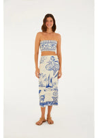 Saia Midi Estampada Aventureiro