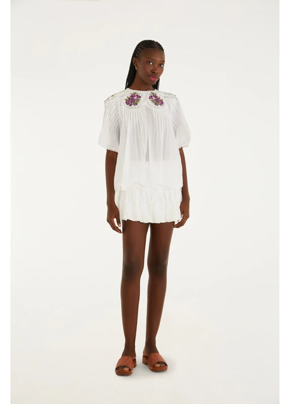 Saia Flores Balonê Linda