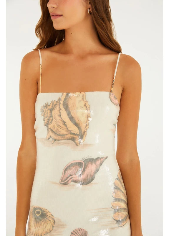 Vestido Sem Alças Paetê Souvenir Mar