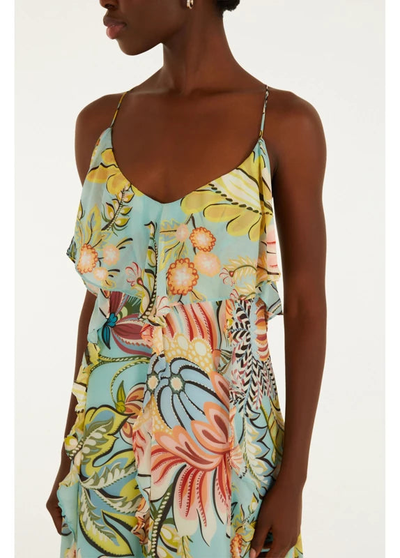 Vestido Longo Estampado Floral Ligia