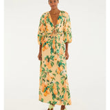 Vestido Longo Estampado Pera Chic