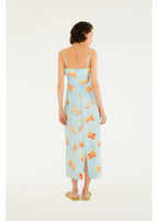 Vestido Alcinhas Estampado Tangerina