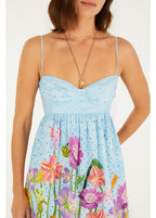 Vestido Curto Estampado Jardim Primavera