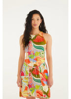 Vestido Curto Estampado Festa De Mar