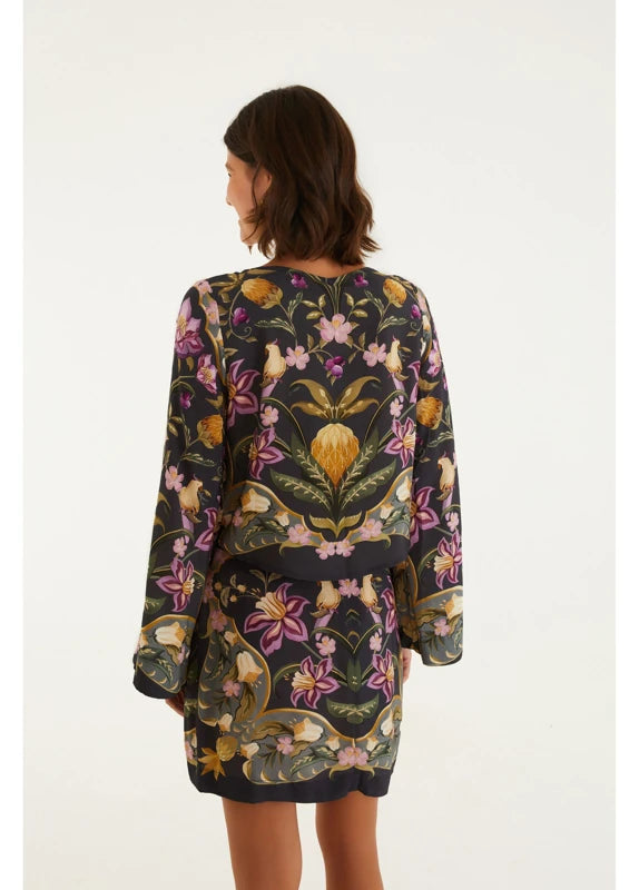 Saia Estampada Lenço Floral Talita