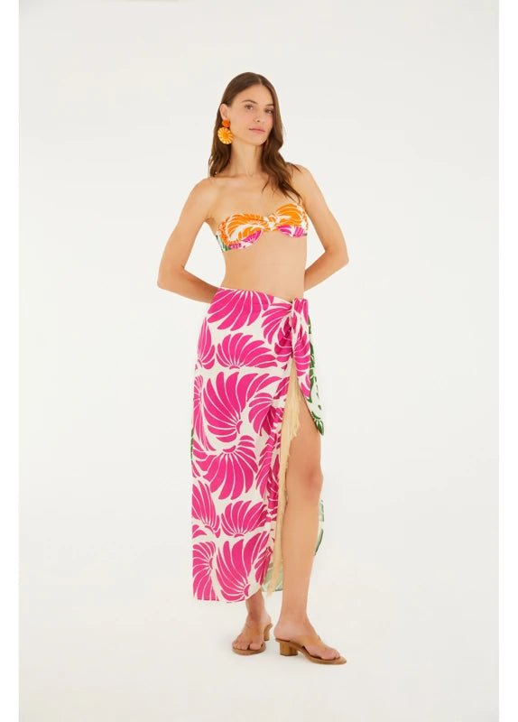 Saia Pareô Estampada Voo De Banana