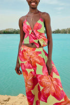 Saia Estampada Lírio Tropical