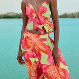 Saia Estampada Lírio Tropical