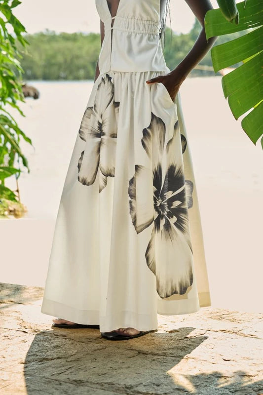 Saia Evasê Estampada Maya