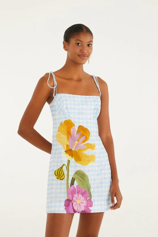 Vestido Curto Estampado Floralice