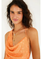 Vestido Decote Estampado Buquê