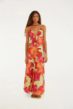 Saia Estampada Lírio Tropical