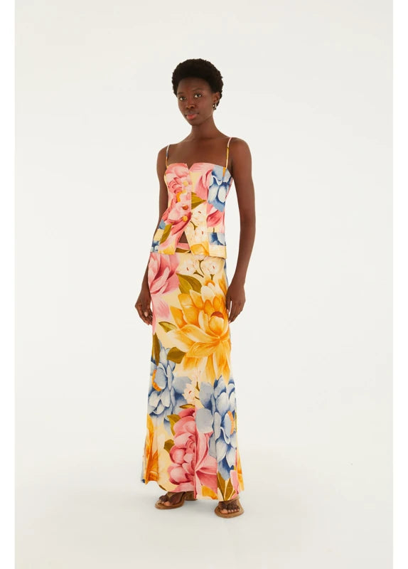 Saia Estampada Floral Rebeca