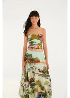 Saia Balonê Estampada Vida De Amazônida