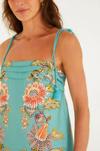 Vestido Curto Estampado Cascata Floral