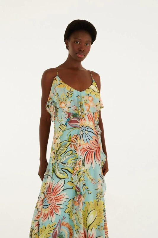 Vestido Longo Estampado Floral Ligia