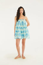 Vestido Curto Estampado Vestida De Flor