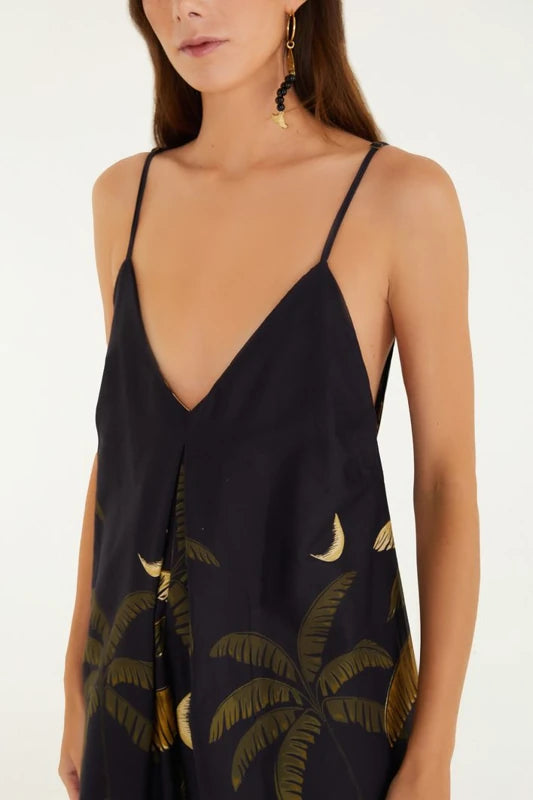 Macacão Estampado Itacaré Preto